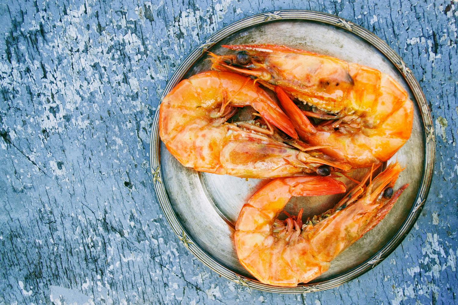 Gambas snackées pour la bisque maison